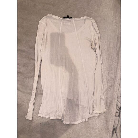 BCBG MAXAZRIA size XXS white long sleeve top - Picture 3 of 4